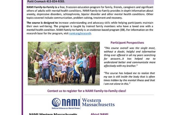 NAMI Western Massachusetts Family-to-Family Education Program NAMI Western Massachusetts Family-to-Family Education Program