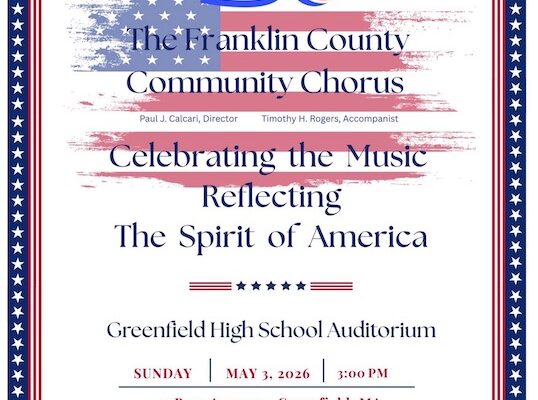 Spring Concert, Franklin County Community Chorus